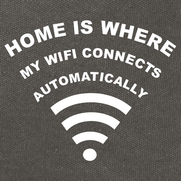 Home is Where My Wifi Connects Automatically Cotton Canvas Backpack