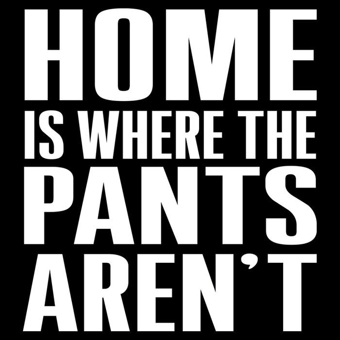 Home Is Where The Pants Aren't Cropped Pullover Crew