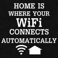 Home Is Where Wifi Connects Automatically Ladies PosiCharge Tri-Blend Wicking Tank