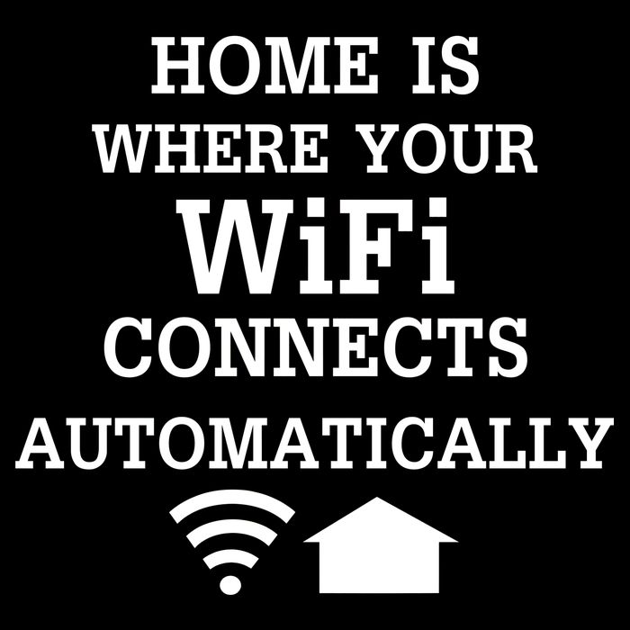 Home Is Where Wifi Connects Automatically Drawstring Bag