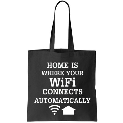 Home Is Where Wifi Connects Automatically Bag