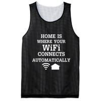 Home Is Where Wifi Connects Automatically Mesh Reversible Basketball Jersey Tank