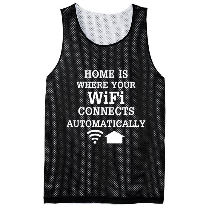 Home Is Where Wifi Connects Automatically Mesh Reversible Basketball Jersey Tank