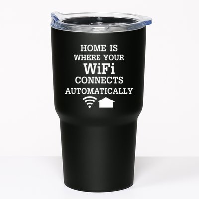 Home Is Where Wifi Connects Automatically Tumbler