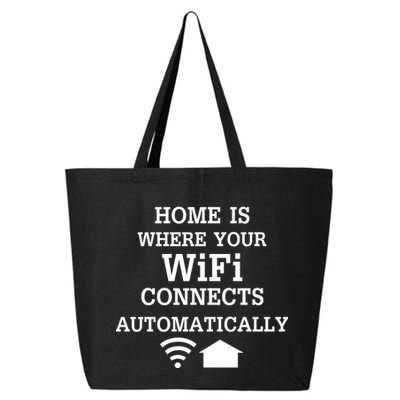 Home Is Where Wifi Connects Automatically 25L Jumbo Tote