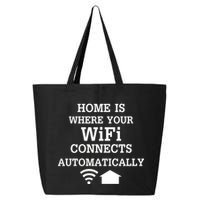 Home Is Where Wifi Connects Automatically 25L Jumbo Tote