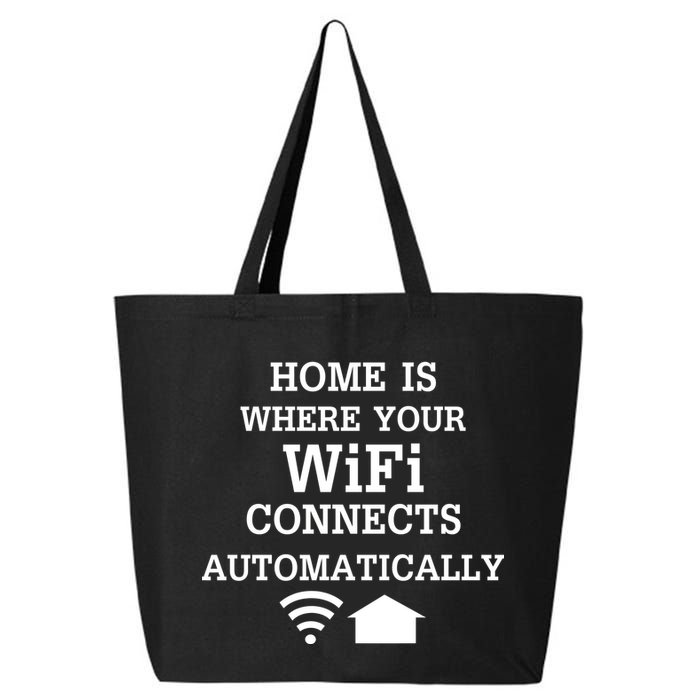 Home Is Where Wifi Connects Automatically 25L Jumbo Tote
