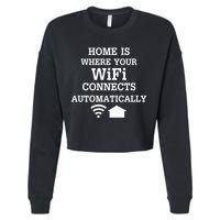 Home Is Where Wifi Connects Automatically Cropped Pullover Crew