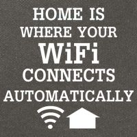 Home Is Where Wifi Connects Automatically Cotton Canvas Backpack