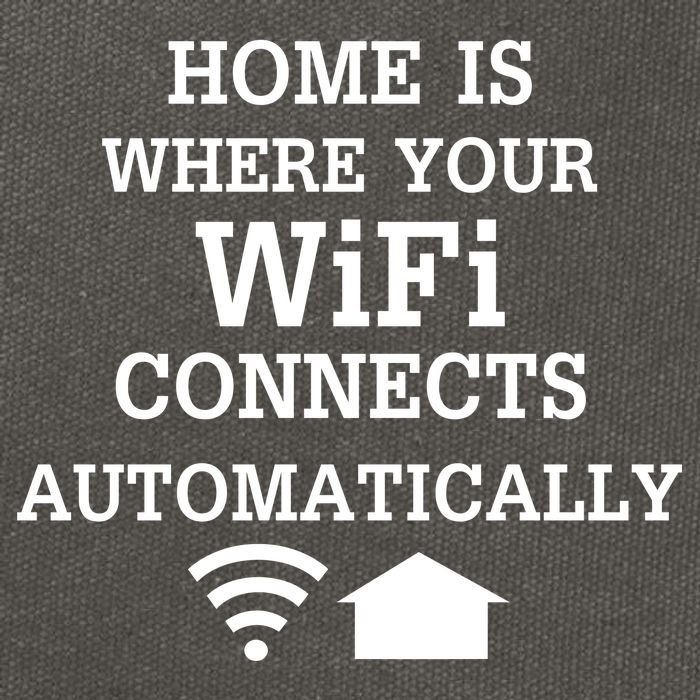 Home Is Where Wifi Connects Automatically Cotton Canvas Backpack