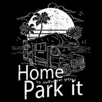 Home Is Where You Park It Drawstring Bag