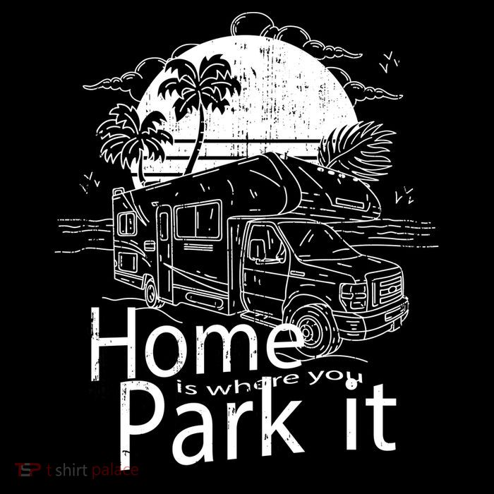 Home Is Where You Park It Drawstring Bag
