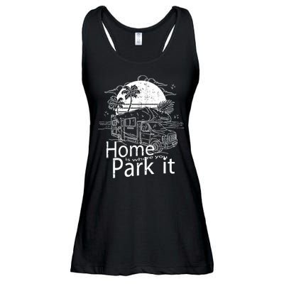 Home Is Where You Park It Ladies Essential Flowy Tank