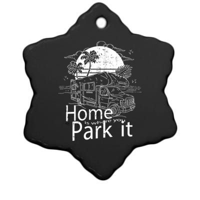 Home Is Where You Park It Ceramic Star Ornament