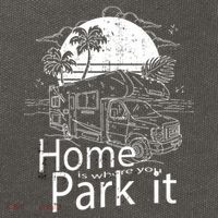 Home Is Where You Park It Cotton Canvas Backpack