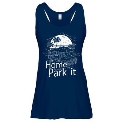 Home Is Where You Park It Ladies Essential Flowy Tank