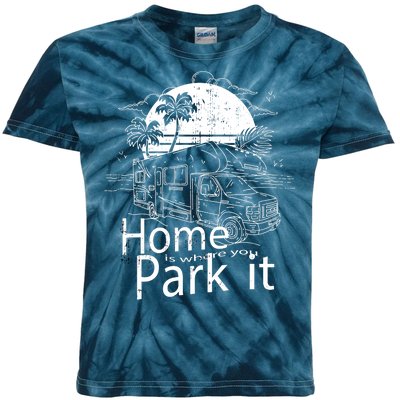 Home Is Where You Park It Kids Tie-Dye T-Shirt