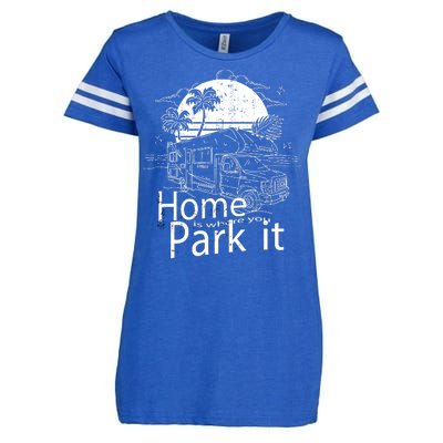 Home Is Where You Park It Enza Ladies Jersey Football T-Shirt