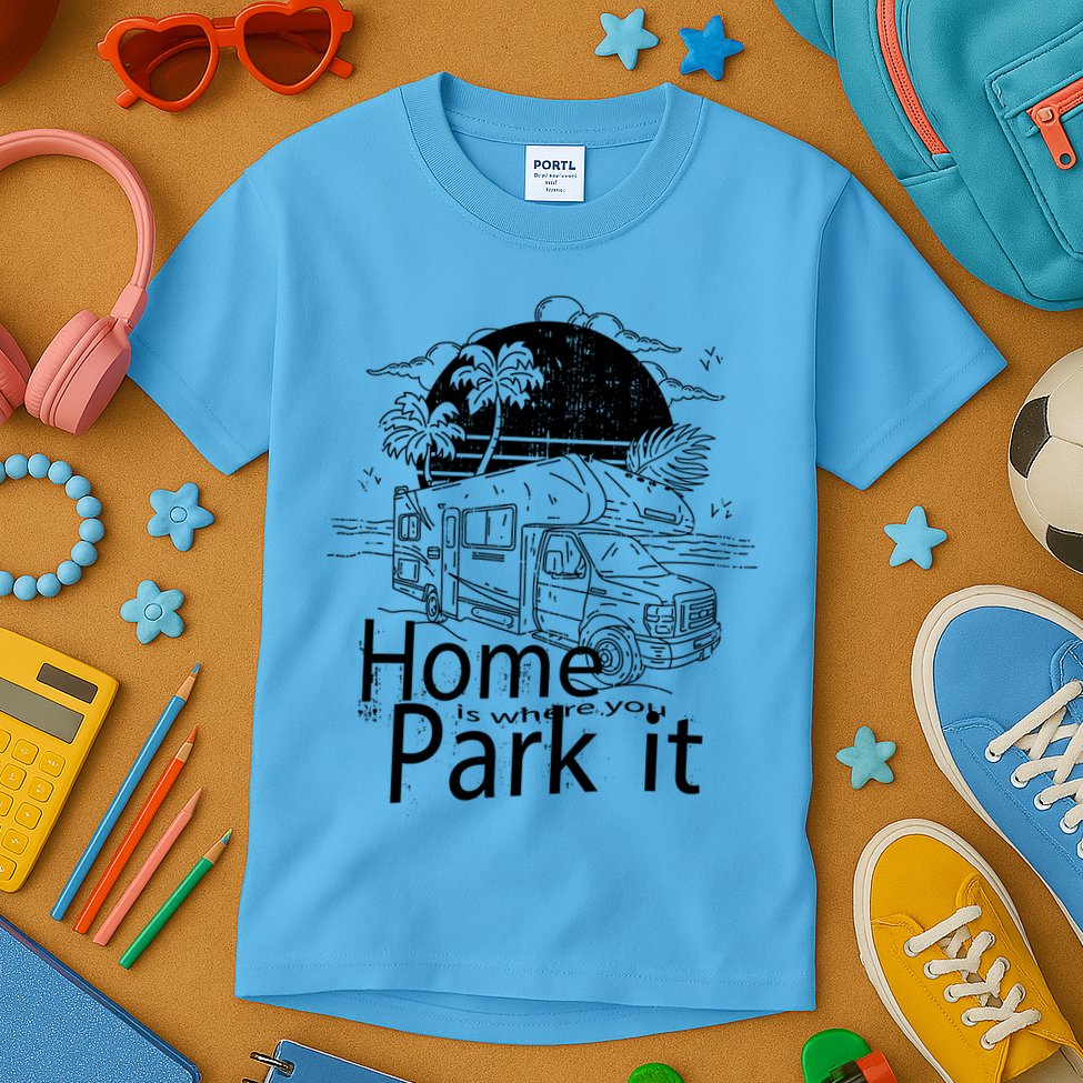 Home Is Where You Park It Kids T-Shirt