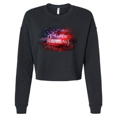 Home Of The Brave Cropped Pullover Crew