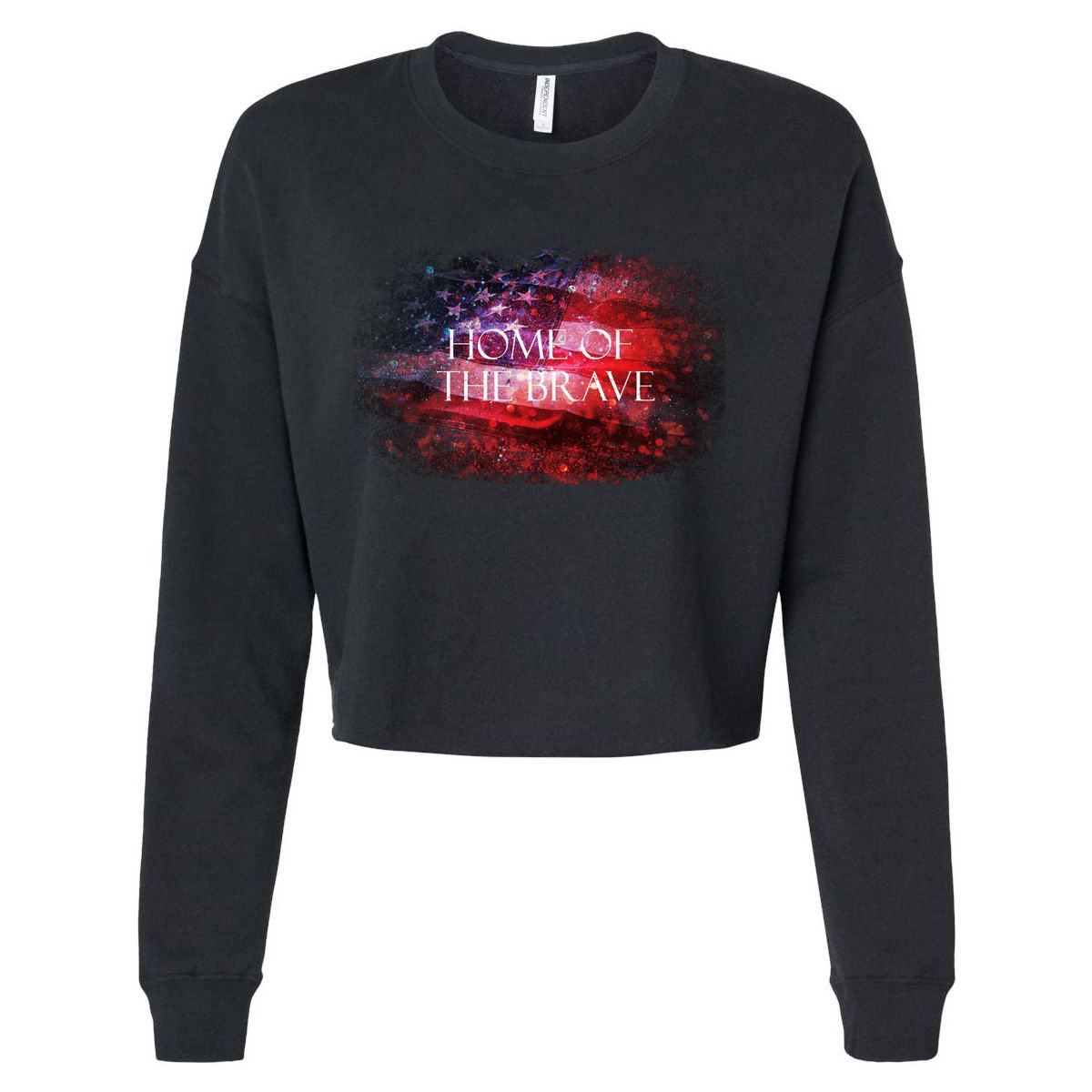 Home Of The Brave Cropped Pullover Crew