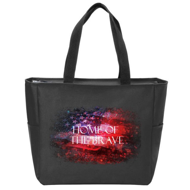 Home Of The Brave Zip Tote Bag