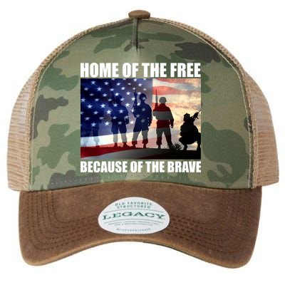 Home Of The Free Because Of The Brave Legacy Tie Dye Trucker Hat