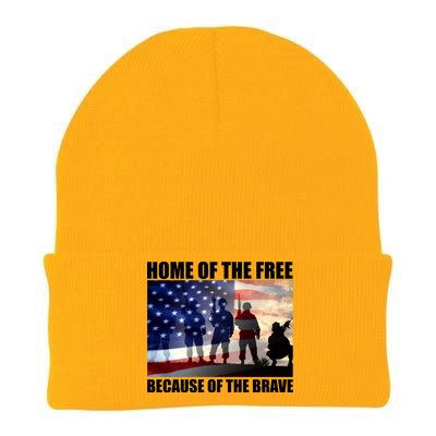 Home Of The Free Because Of The Brave Knit Cap Winter Beanie