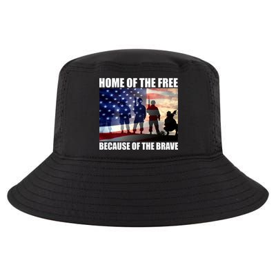Home Of The Free Because Of The Brave Cool Comfort Performance Bucket Hat