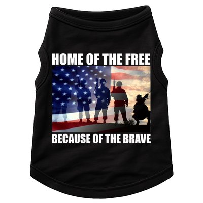 Home Of The Free Because Of The Brave Doggie Tank