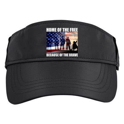 Home Of The Free Because Of The Brave Adult Drive Performance Visor