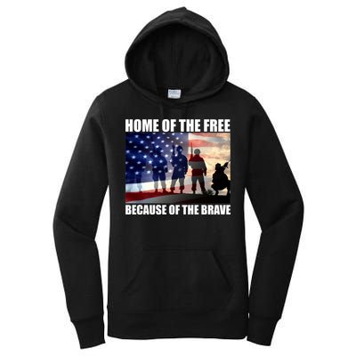 Home Of The Free Because Of The Brave Women's Pullover Hoodie