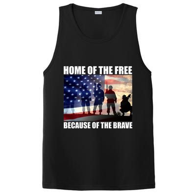 Home Of The Free Because Of The Brave PosiCharge Competitor Tank