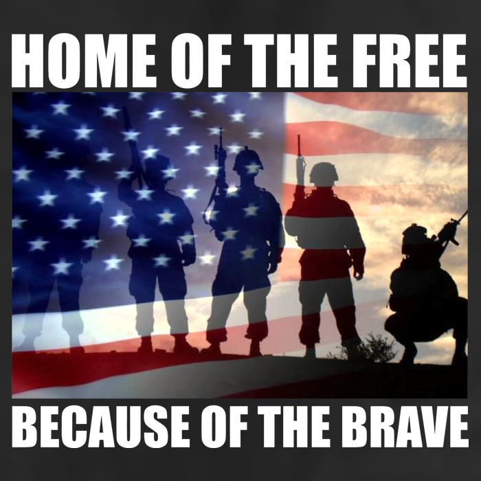 Home Of The Free Because Of The Brave Golf Towel