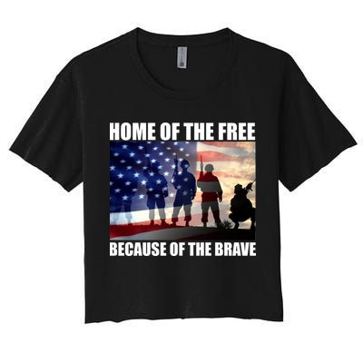 Home Of The Free Because Of The Brave Crop Top
