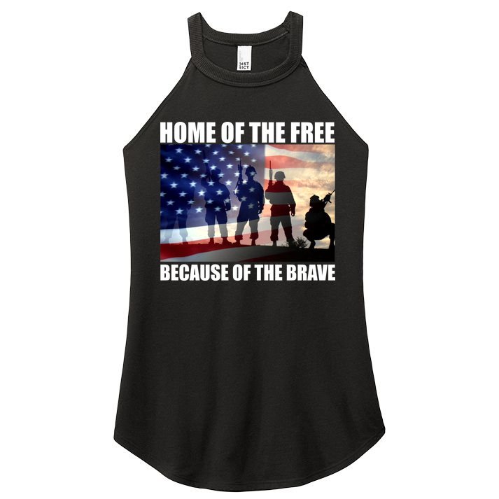 Home Of The Free Because Of The Brave Women's Perfect Tri Rocker Tank