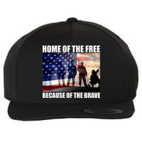 Home Of The Free Because Of The Brave Wool Snapback Cap