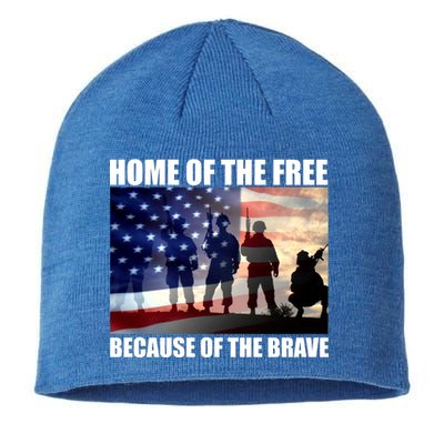 Home Of The Free Because Of The Brave Sustainable Beanie