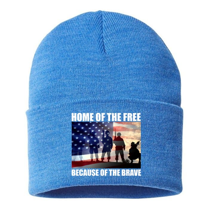 Home Of The Free Because Of The Brave Sustainable Knit Beanie