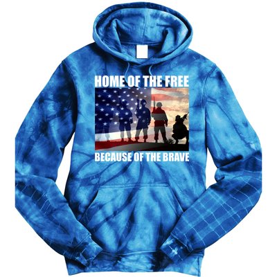 Home Of The Free Because Of The Brave Tie Dye Hoodie