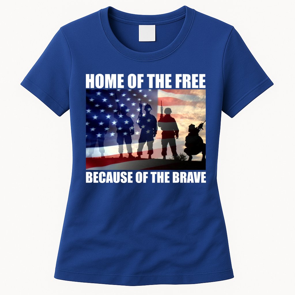 Home Of The Free Because Of The Brave Womens T-Shirt