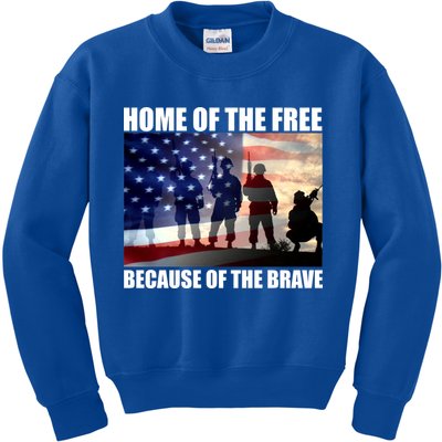 Home Of The Free Because Of The Brave Kids Sweatshirt