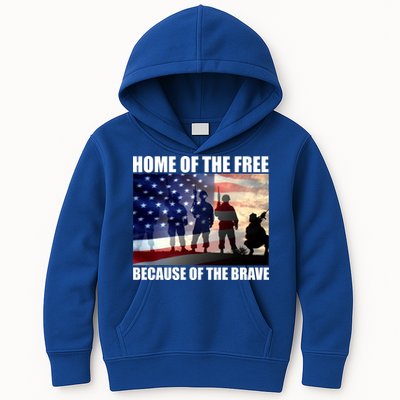 Home Of The Free Because Of The Brave Kids Hoodie