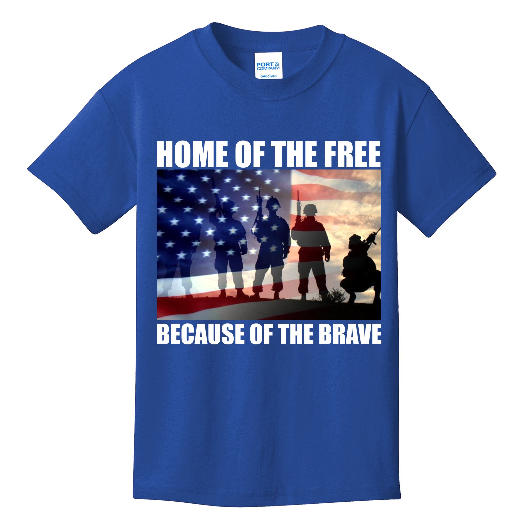 Home Of The Free Because Of The Brave Kids T-Shirt