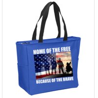 Home Of The Free Because Of The Brave Zip Tote Bag