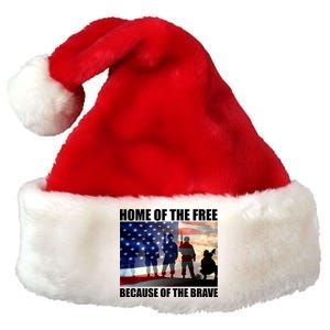 Home Of The Free Because Of The Brave Premium Christmas Santa Hat