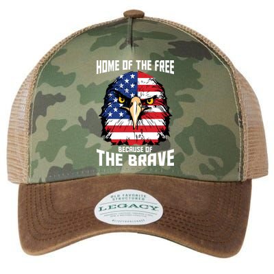 Home Of The Free Because Of The Brave Bald Eagle Legacy Tie Dye Trucker Hat