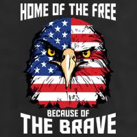 Home Of The Free Because Of The Brave Bald Eagle Garment-Dyed Fleece Hoodie