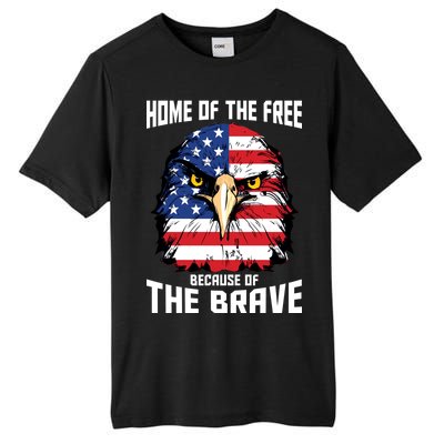 Home Of The Free Because Of The Brave Bald Eagle Tall Fusion ChromaSoft Performance T-Shirt