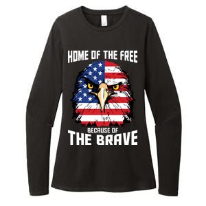 Home Of The Free Because Of The Brave Bald Eagle Womens CVC Long Sleeve Shirt